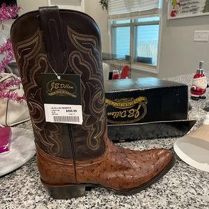 Ostrich boots men, brand new with tags, never worn. Size 12.